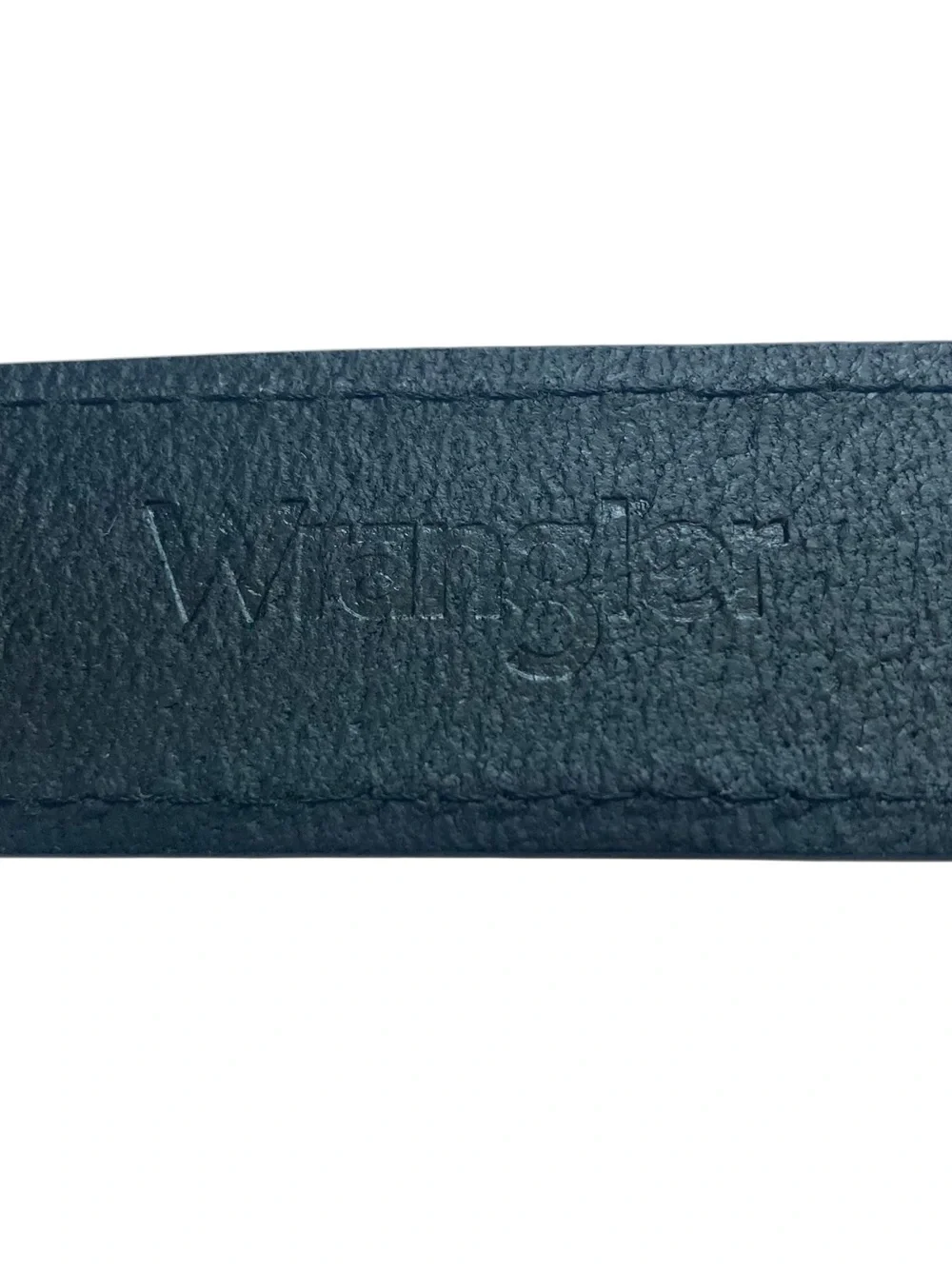 Wrangler Black Leather Belt with Matte Buckle